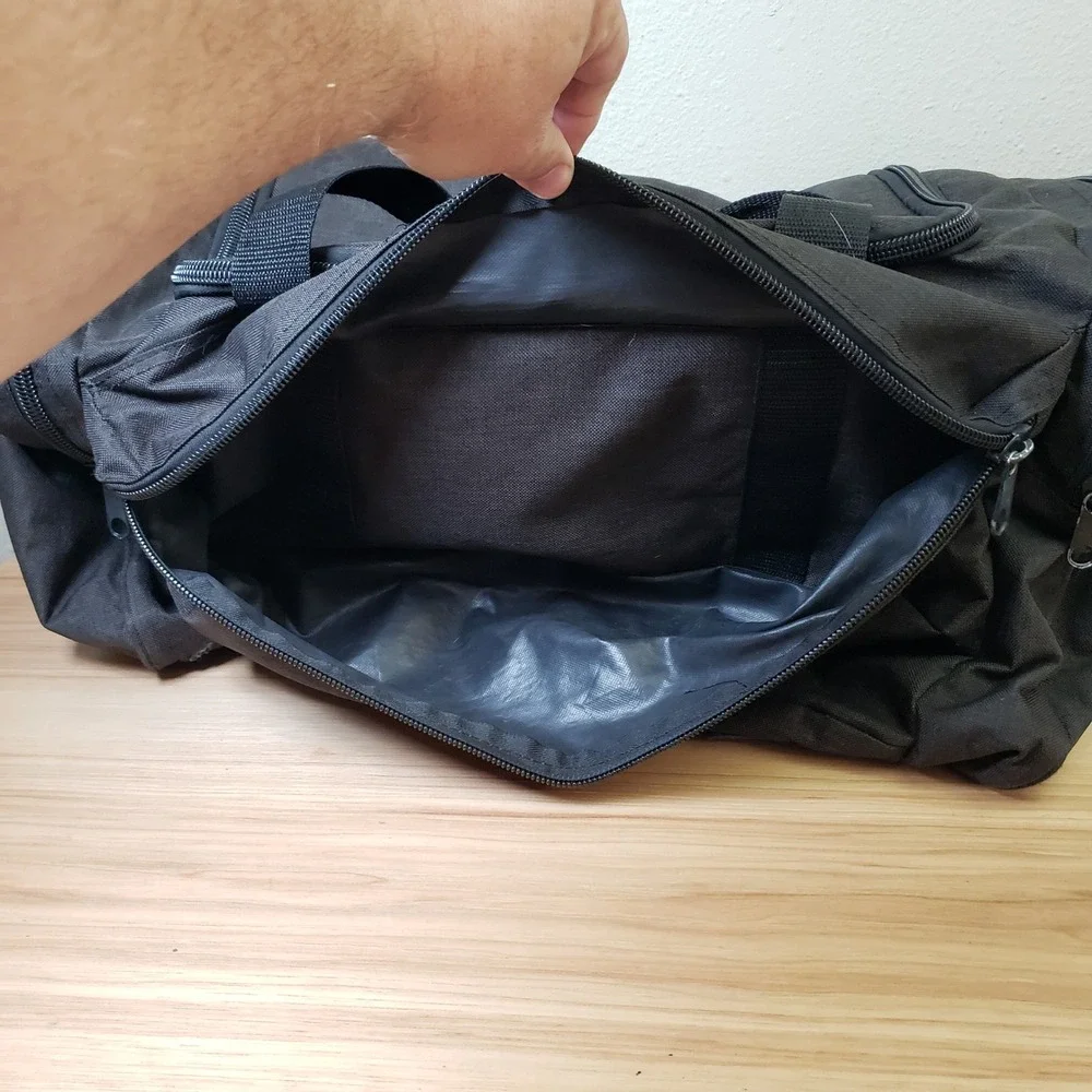Rehobot Large Duffle Bag Weekender Black  Travel Simple Multipocket Top Handle